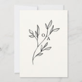 Elegant Wedding Invitation Card Kaart (Achterkant)