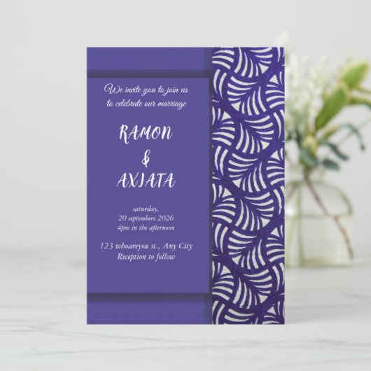 Elegant Wedding Invitation Card Kaart (Staand voorkant)