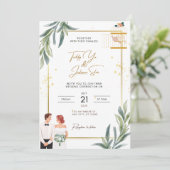Elegant Wedding Invitation Card Kaart (Staand voorkant)