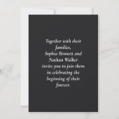 Elegant Wedding Invitation Card Kaart (Achterkant)