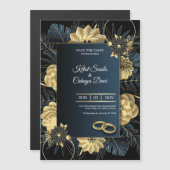 Elegant Wedding Invitation Card Magnetische Uitnodiging (Voorkant / Achterkant)