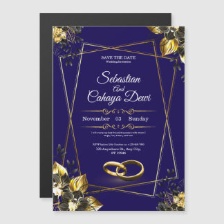 Elegant Wedding Invitation Card Magnetische Uitnodiging