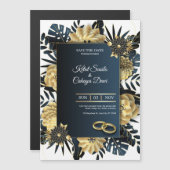 Elegant Wedding Invitation Card Magnetische Uitnodiging (Voorkant / Achterkant)