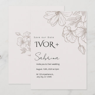 Elegant Wedding Invitation Card TemplateInvitation Kaart