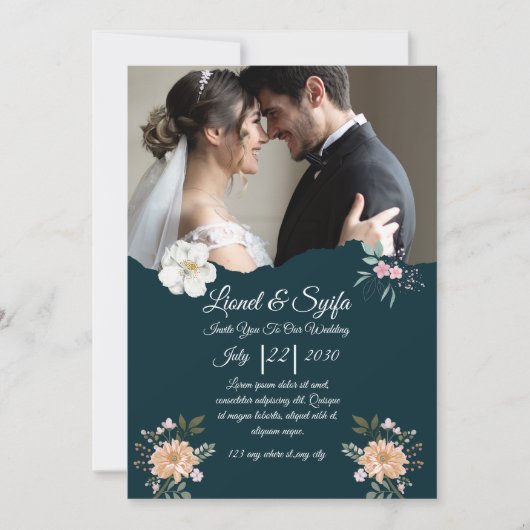 Elegant Wedding Invitation – Classic & Romantic Ce Kaart (Voorkant)