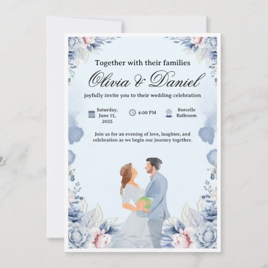 Elegant Wedding Invitation – Customizable & Modern (Devant)