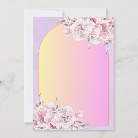 Elegant Wedding Invitation Floral Romantic (Devant)