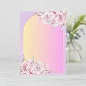 Elegant Wedding Invitation Floral Romantic (Debout devant)