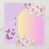 Elegant Wedding Invitation Floral Romantic (Devant / Derrière)