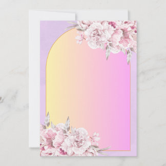 Elegant Wedding Invitation Floral Romantic Kaart