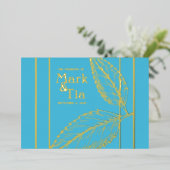 Elegant Wedding Invitation Folie Uitnodiging (Staand Voorkant)