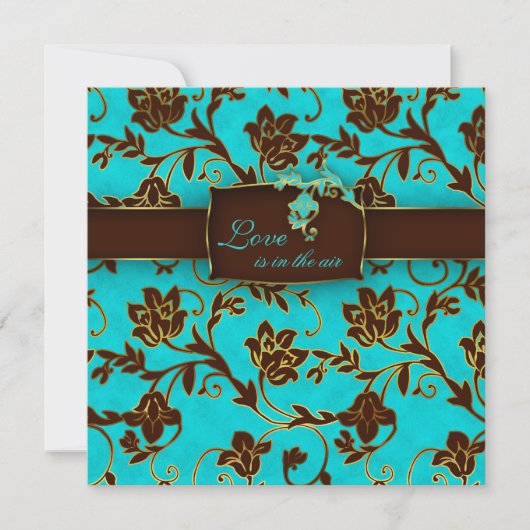 Elegant Wedding Invitation Gold Floral BB 2 Kaart (Voorkant)