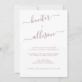 Elegant Wedding Invitation Kaart