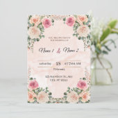 Elegant Wedding Invitation Kaart (Staand voorkant)