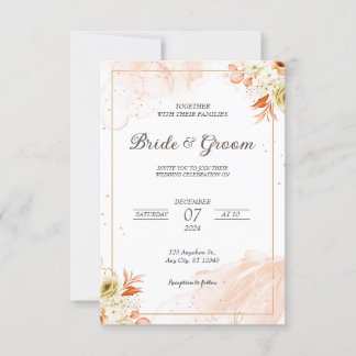 Elegant Wedding Invitation Kaart