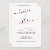 Elegant Wedding Invitation Kaart (Voorkant / Achterkant)