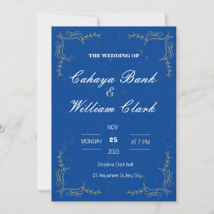 Elegant WEDDING INVITATION Kaart