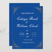 Elegant WEDDING INVITATION Kaart (Voorkant / Achterkant)