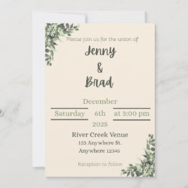 Elegant wedding invitation  kaart