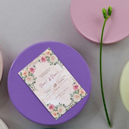 Elegant Wedding Invitation Kaart