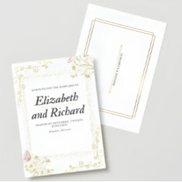 Elegant Wedding Invitation Kaart