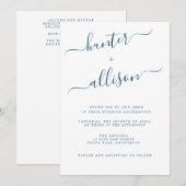 Elegant Wedding Invitation Kaart (Voorkant / Achterkant)