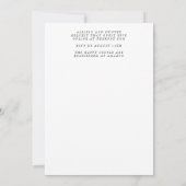 Elegant Wedding Invitation Kaart (Achterkant)