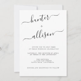 Elegant Wedding Invitation Kaart
