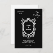 Elegant Wedding Invitation Kaart (Voorkant / Achterkant)