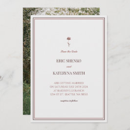 Elegant Wedding Invitation met Neutral Colors Kaart
