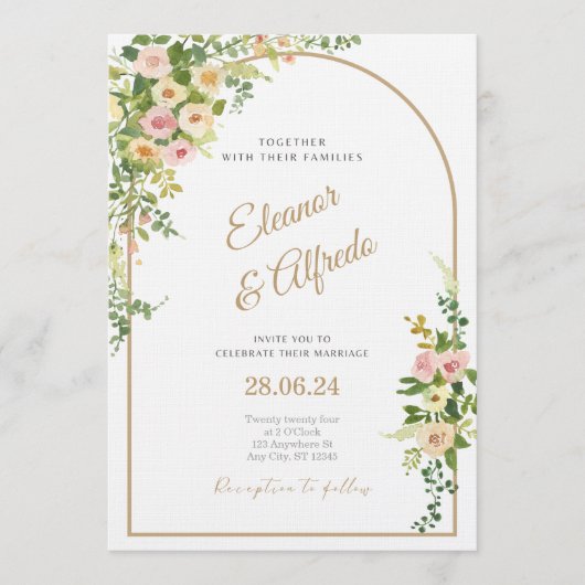 Elegant Wedding Invitation | Modern Romantic (Devant)