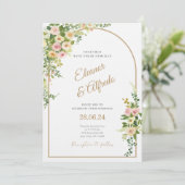 Elegant Wedding Invitation | Modern Romantic  Kaart (Staand voorkant)