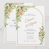 Elegant Wedding Invitation | Modern Romantic  Kaart (Voorkant / Achterkant)