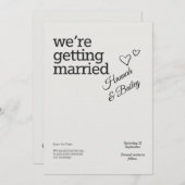 Elegant Wedding Invitation – Personalized (Devant / Derrière)
