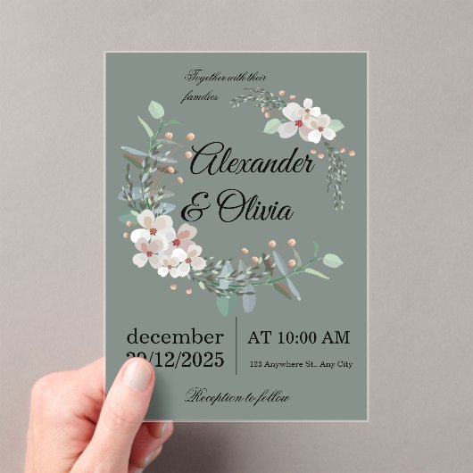 Elegant Wedding Invitation – Simple and Luxurious  (In situ (ordinateur de poche))