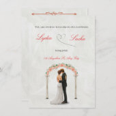 Elegant Wedding Invitation Template (Devant / Derrière)