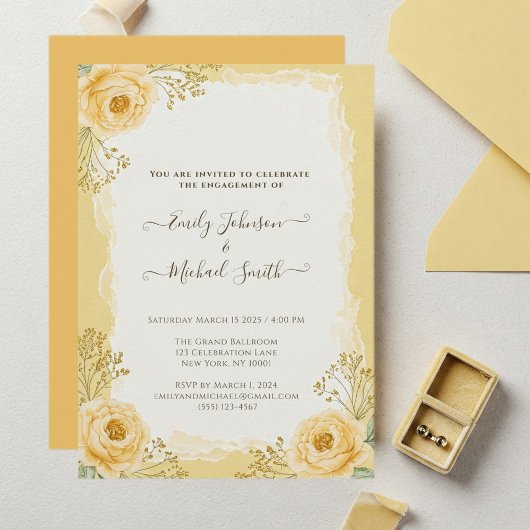 Elegant wedding invitation template, classic