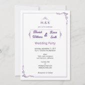 Elegant Wedding Invitation Template Kaart (Voorkant)