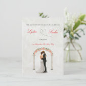 Elegant Wedding Invitation Template Kaart (Staand voorkant)