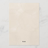 Elegant wedding invitation with floral olive kaart (Achterkant)