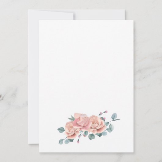 Elegant wedding invitation with  gold frame  (Dos)