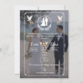 Elegant wedding invitation with new design (Devant)