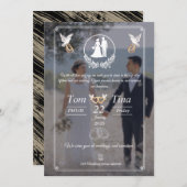 Elegant wedding invitation with new design (Devant / Derrière)