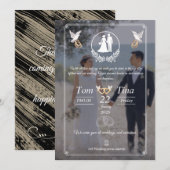 Elegant wedding invitation with new design kaart (Voorkant / Achterkant)