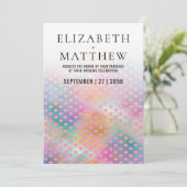 Elegant Wedding Invitation with Pink Hearts (Debout devant)