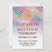 Elegant Wedding Invitation with Pink Hearts (Dos)