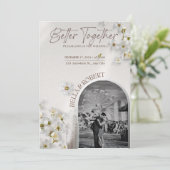 Elegant Wedding Invitation with Silver Glitter (Debout devant)