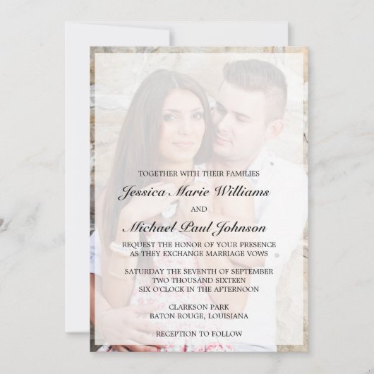 Elegant Wedding Invitations Kaart (Voorkant)