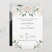 Elegant Wedding Invitations – Timeless Love in Eve (Devant / Derrière)