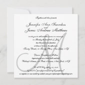 Elegant Wedding Invitding Monogram Initiaal Namen Kaart (Achterkant)